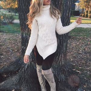 Cream Cable Knit Sweater